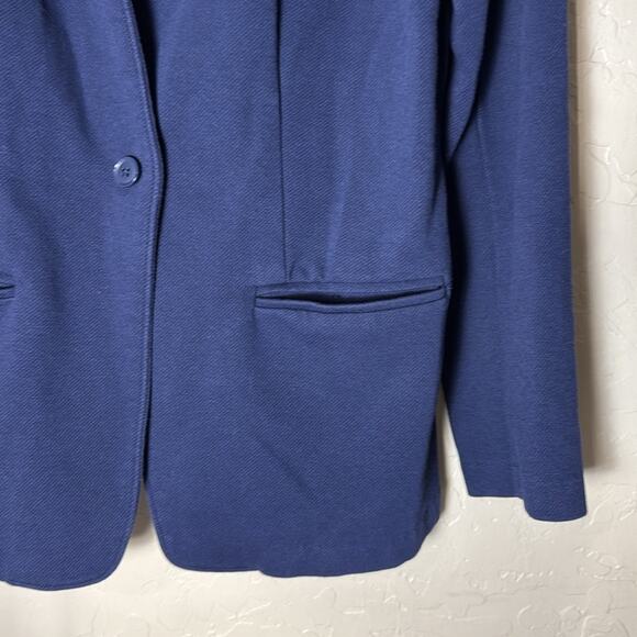 Banana republic women’s navy cotton blend one button blazer size XL. - Picture 4 of 6